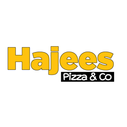 Hajees Pizza and Co logo.